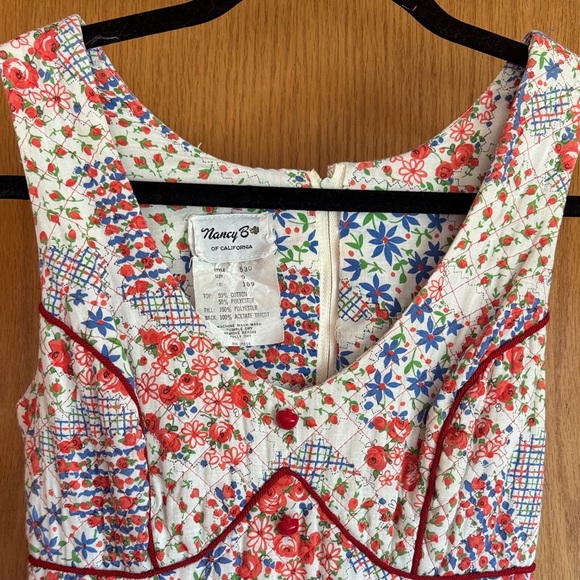 Vintage Nancy B. Quilted Maxi Dress - Picture 2 of 13